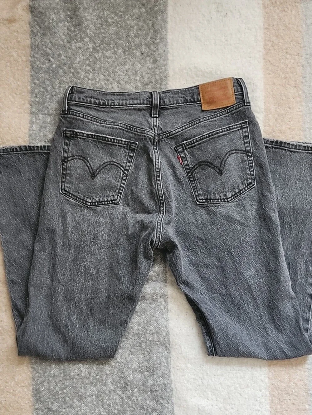 Levi's 501 Faded Black Jeans 29x30 Straight Leg Unisex Grunge